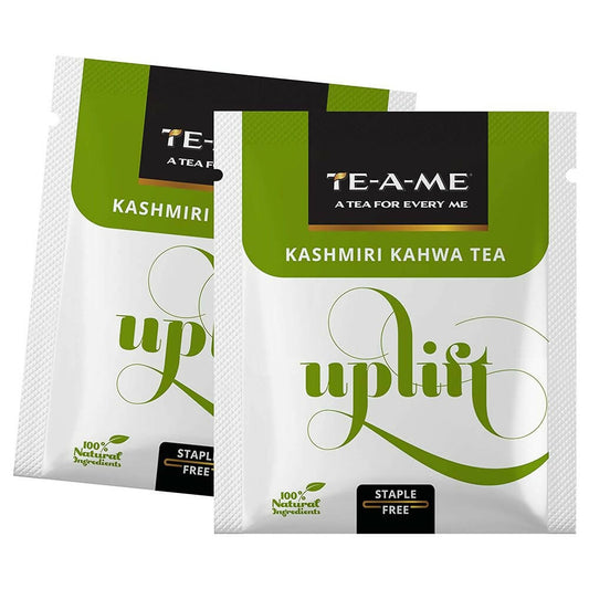 TE-A-ME Uplift Kashmiri Kahwa Natural Green Tea Bags - Swadesiicart