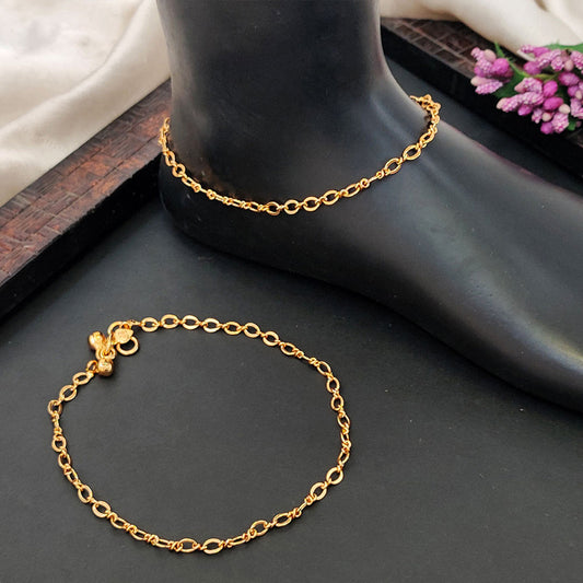 JS Fashion Beautiful Antique High Gold Polish Fancy Payal for Women & Girls | Swadesiicart
