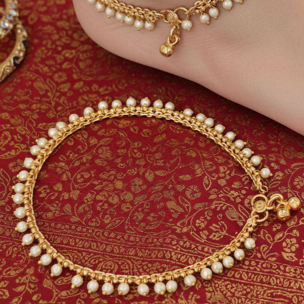 JS Fashion Beautiful High Gold Polish Fancy Designer Payal for Women & Girls | Swadesiicart