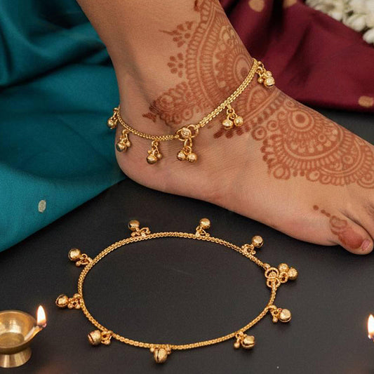 JS Fashion Traditional Ghungroo Dangle Designer Payal Set for Women & Girls | Swadesiicart