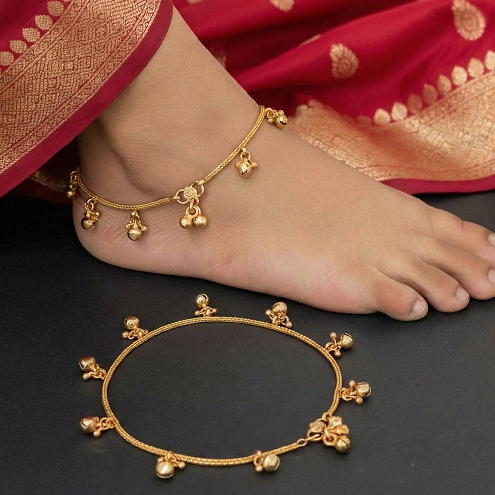 JS Fashion Traditional Ghungroo Dangler Bridal Payal Set for Women & Girls | Swadesiicart