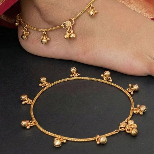 JS Fashion Traditional Ghungroo Dangler Bridal Payal Set for Women & Girls | Swadesiicart