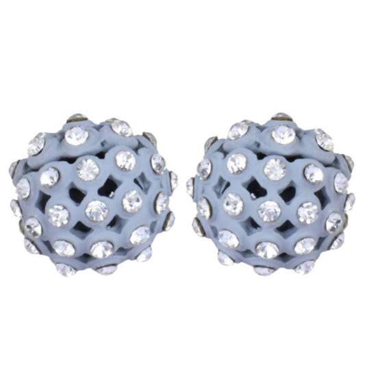 Trendoo Jewelry Gold-Polished Stylish Fancy Grey Studs