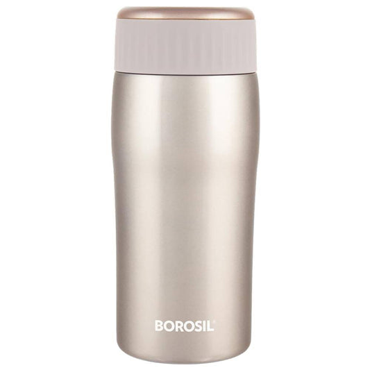 Borosil Cosmic Insulated Water Bottle Tumbler - 320ml (Gold) - Swadesiicart