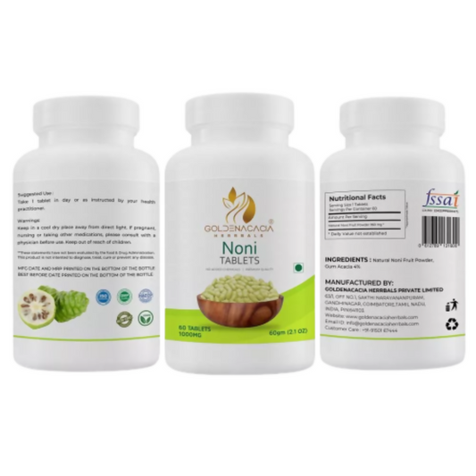 Goldenacacia Herrbals Noni Fruit Tablets (1000mg) | Swadesiicart