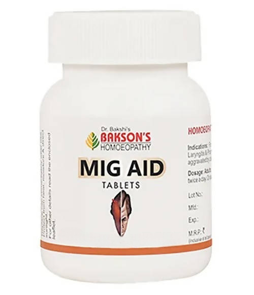 Bakson's Homeopathy Mig Aid Tablets