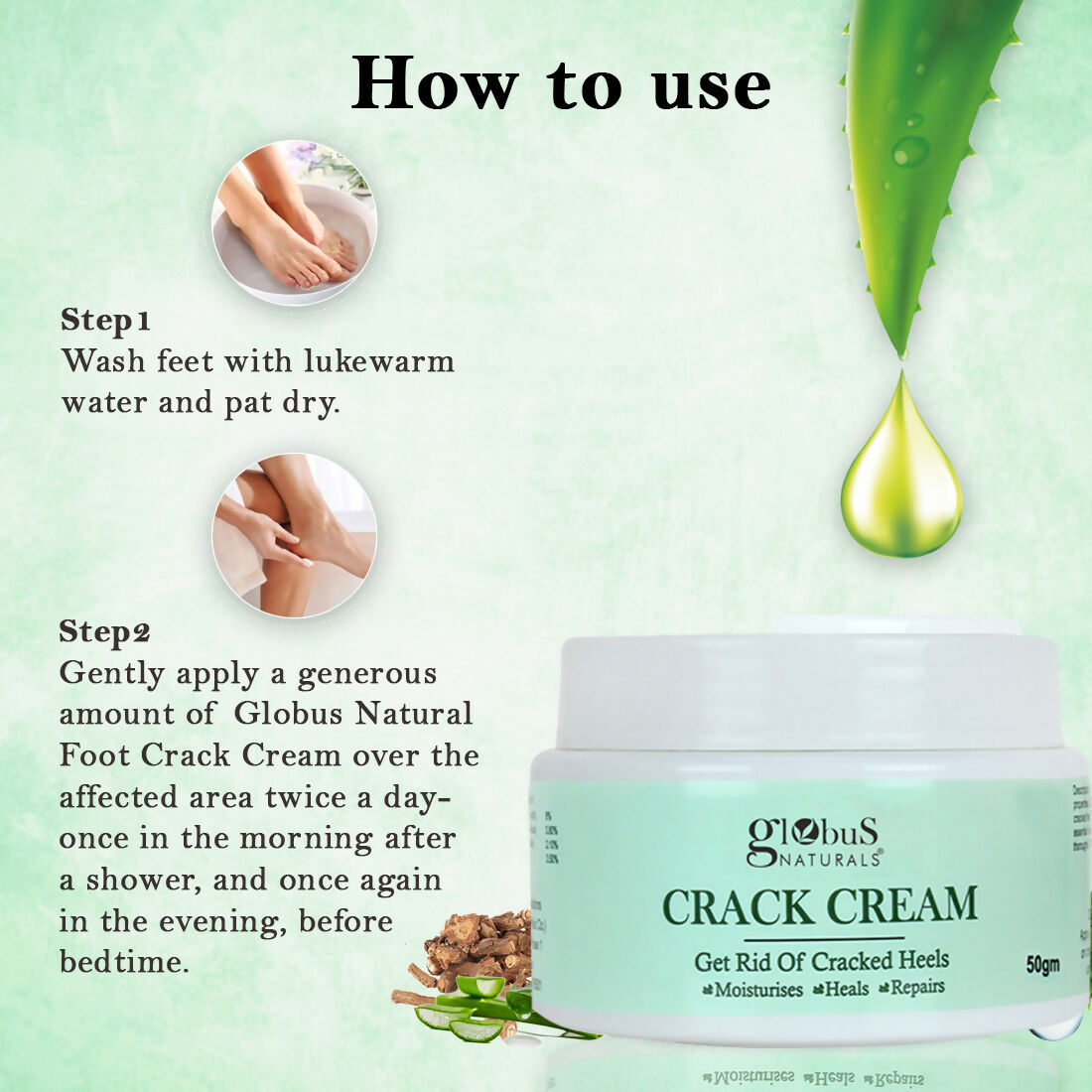 Globus Naturals Crack Cream Green | Swadesiicart