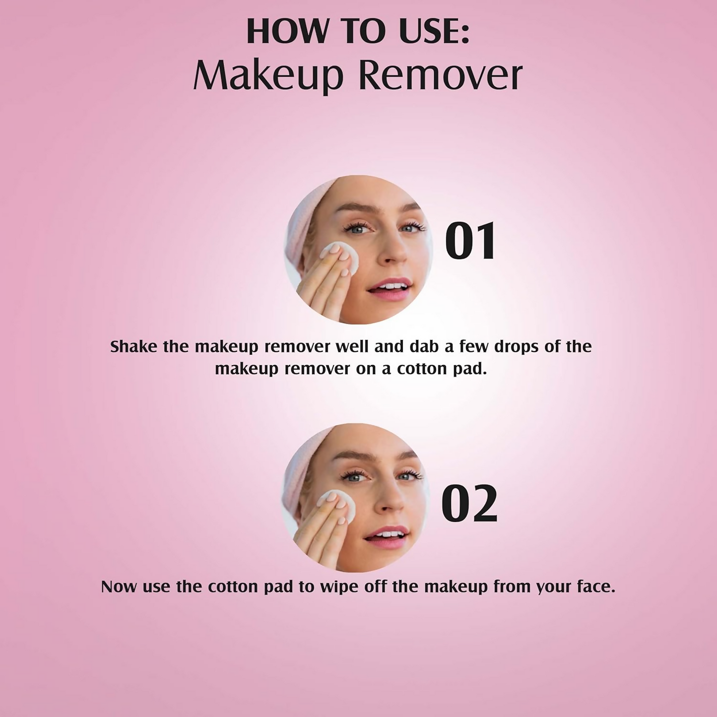 Glam21 Makeup Remover For Water-Proof & Long Lasting Makeup - Pink - Swadesiicart