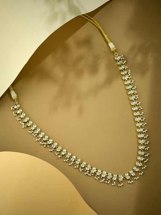 Nuyug 22K Gold-Plated Kundan & Pearl Studded Matha Patti Head Jewellery | Swadesiicart