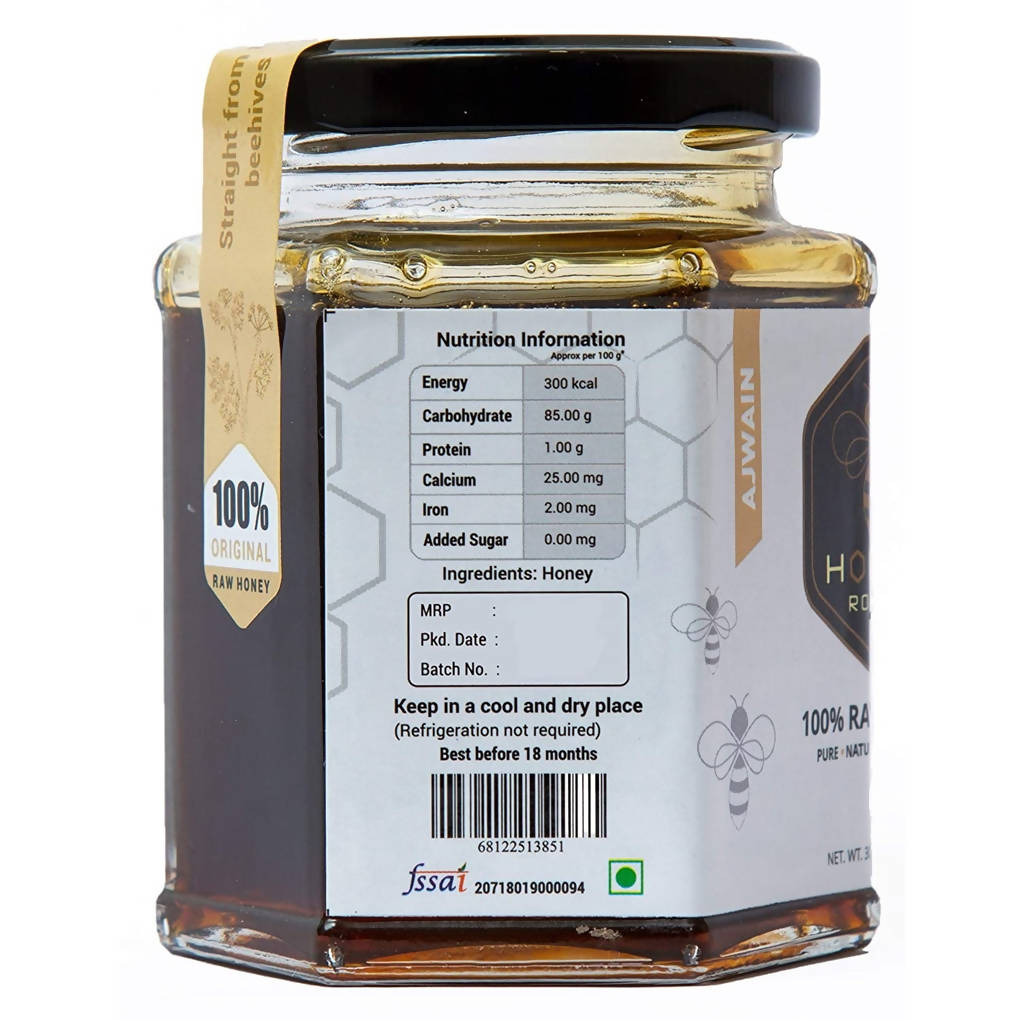 Honey Roots Ajwain Flavor Raw Honey - Swadesiicart