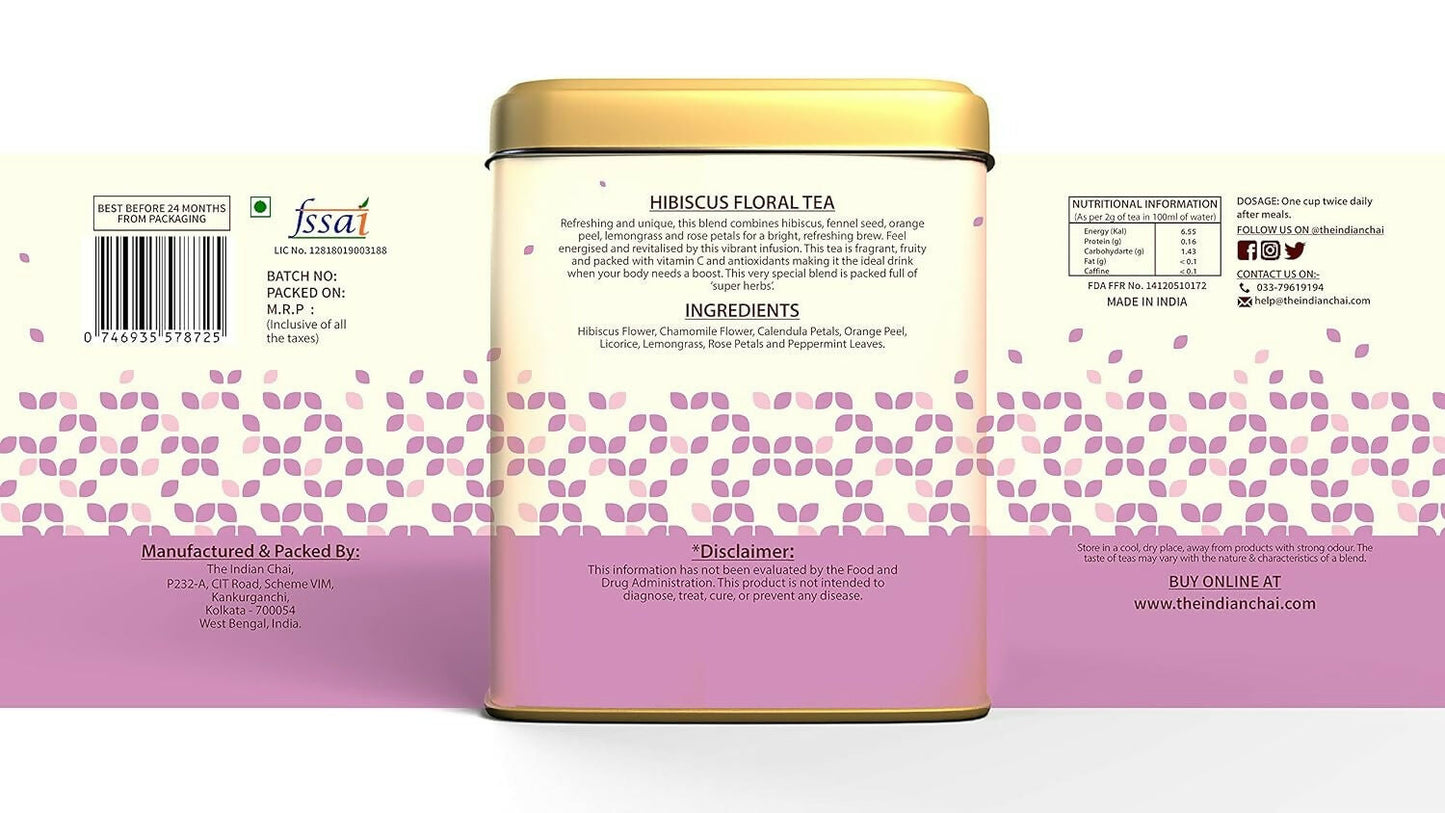 The Indian Chai - Hibiscus Floral Tea | Swadesiicart