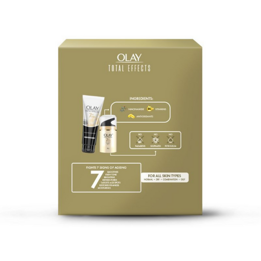 Olay Total Effects Gift Pack - Day Cream & Cleanser - Swadesiicart