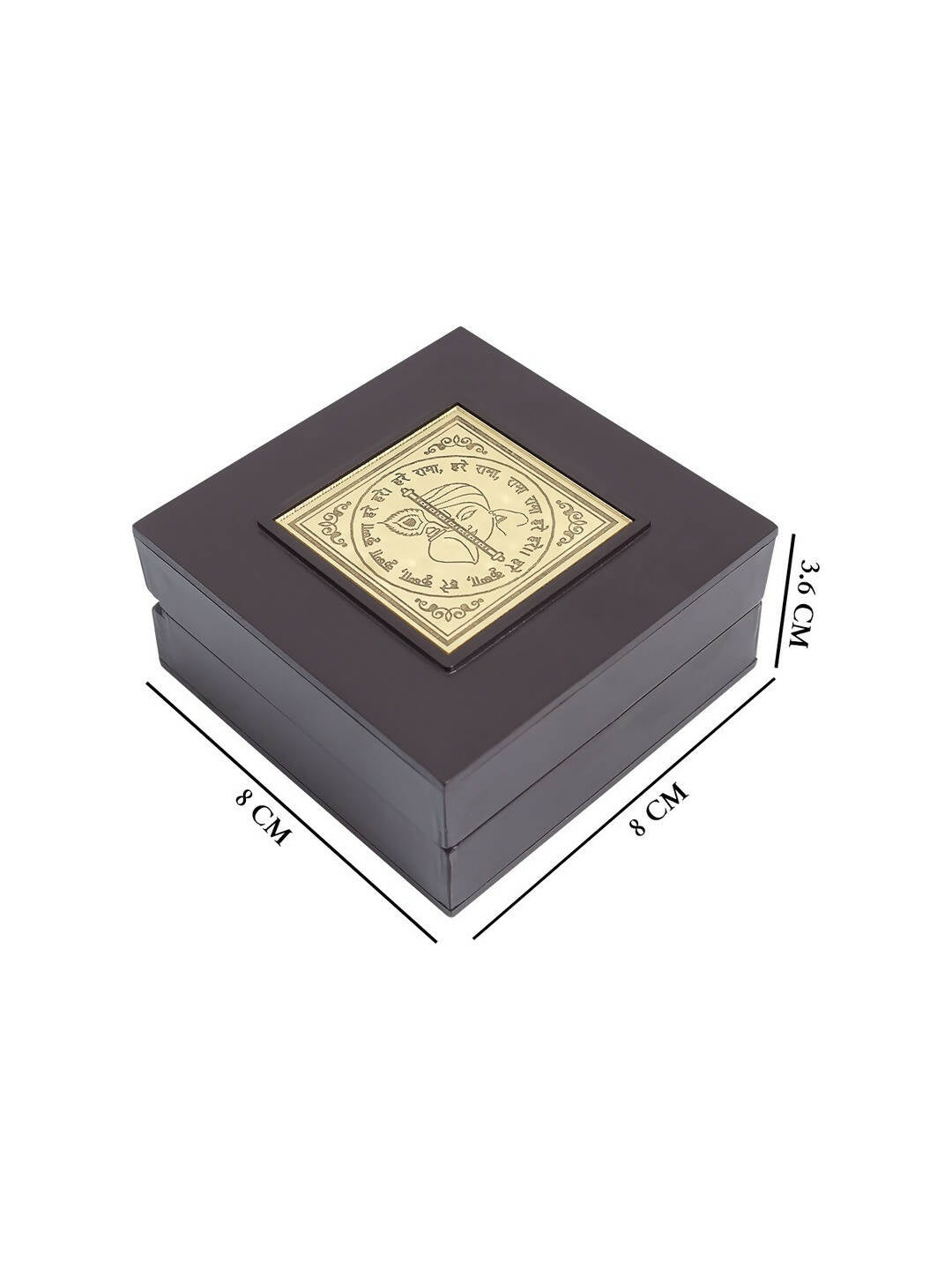 Golden Peacock Black 24 Ct Gold Polished Radha Krishna Wooden Prayer Box | Swadesiicart