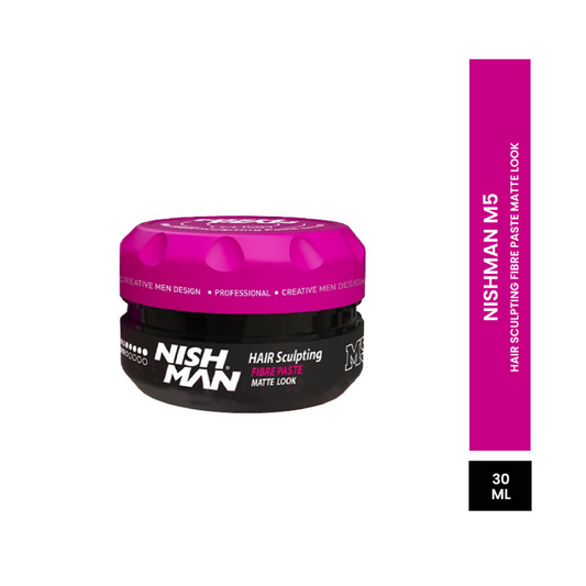 NishMan M5 Fibre Hair Sculpting Matte Wax – Strong Hold Hair Styling