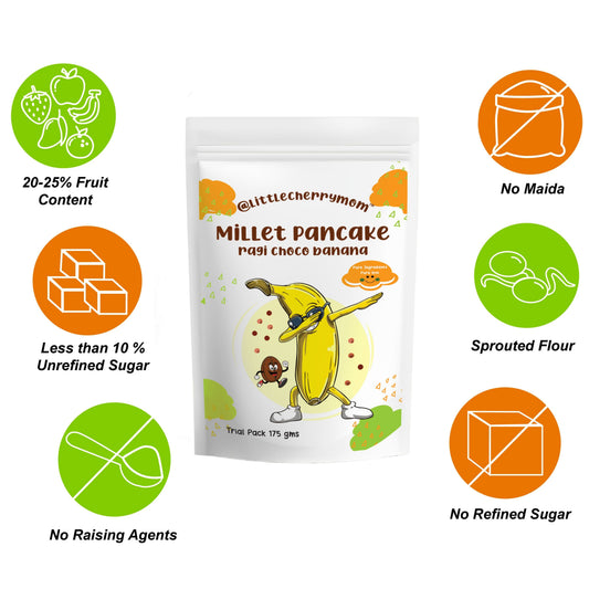 Littlecherrymom Pancake Mix Ragi Choco Banana - Swadesiicart