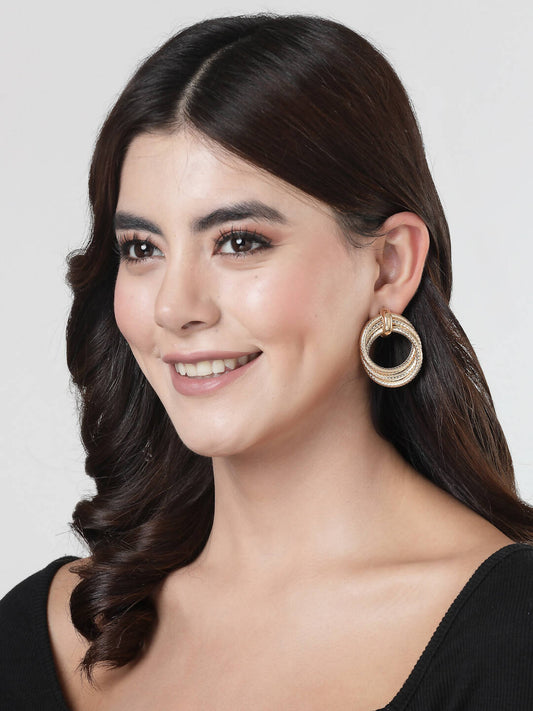NVR Women's Gold-Polished Hoop Earrings
