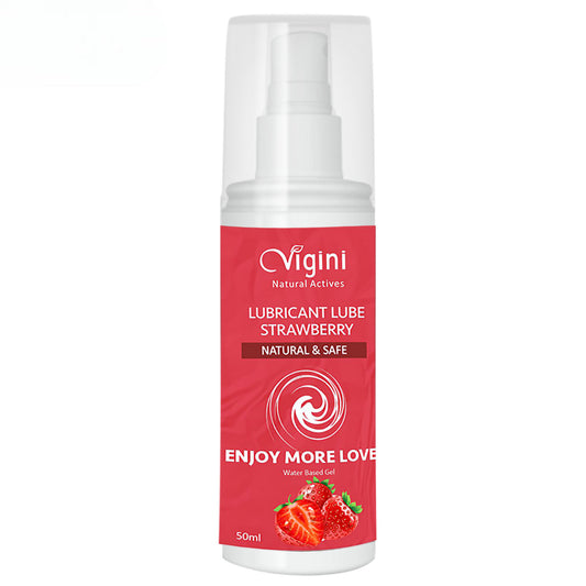 Vigini Intimate Strawberry Lubricant Personal Lube Water Based Gel - Global Medicare Inc
