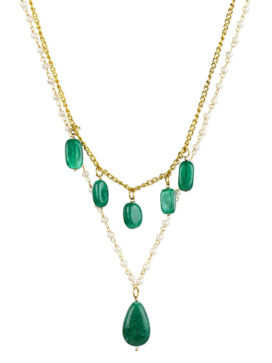 Women's Gold-Polished Necklace - Ruby Raang | Swadesiicart