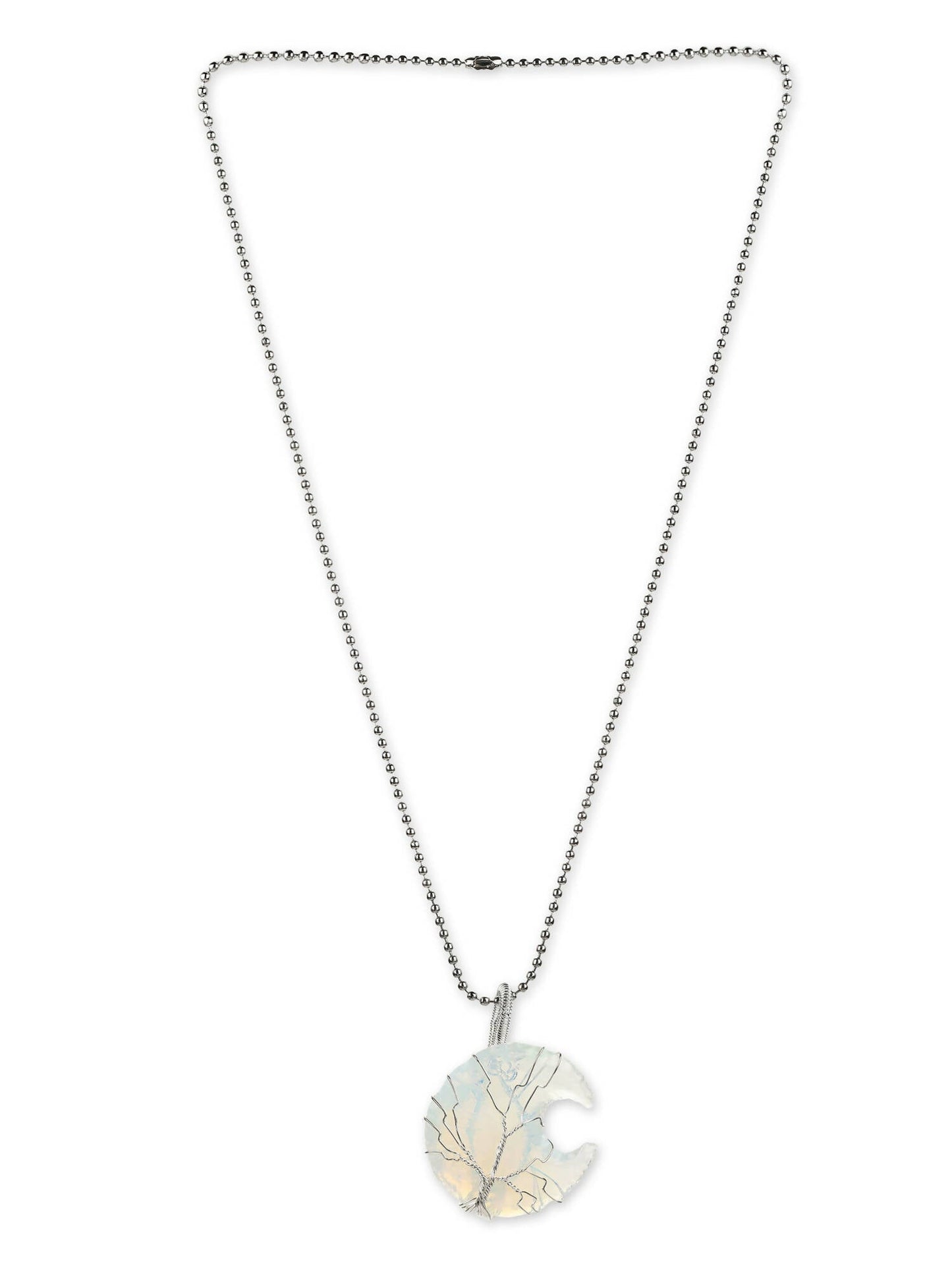 Women's Silver-Toned Blue Silver-Plated Handcrafted Chain - Ruby Raang | Swadesiicart