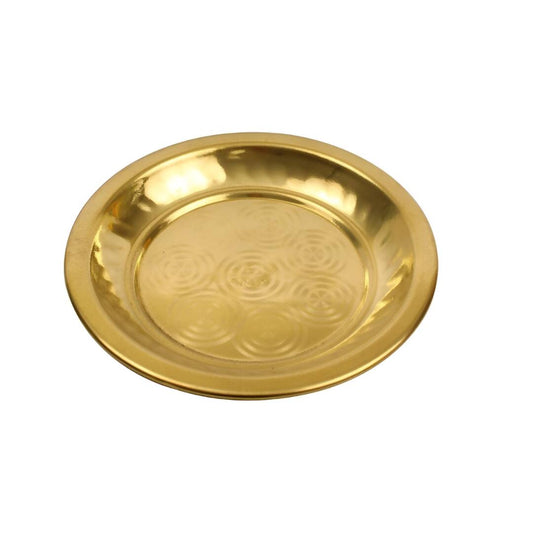 Spillbox Gold-Toned Brass Ring Thali Pooja Essential | Swadesiicart