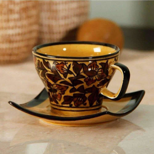 Handpainted Cup Saucer(Set Of 6) - Swadesiicart