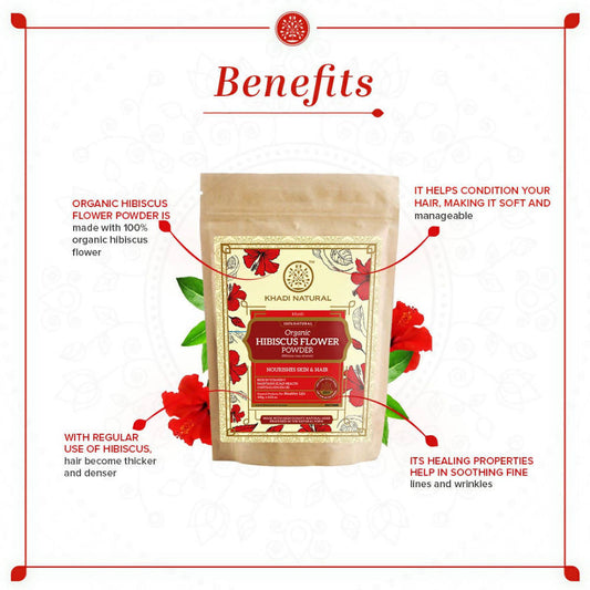 Khadi Natural Organic Hibiscus Flower Powder