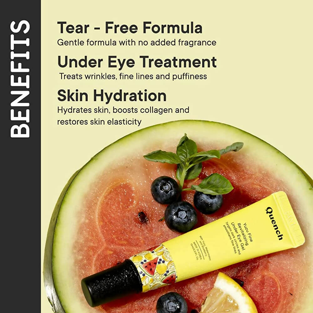 Quench Botanics Yuzu Fine Revitalizing Under Eye Gel - Korean Skincare | Swadesiicart