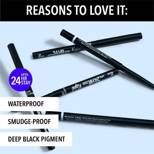 Blue Heaven 24 HR Stay Kajal - Jet Black - Swadesiicart