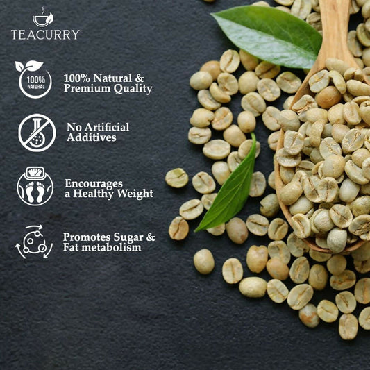 Teacurry Arabica Green Coffee Bean (Raw Whole Beans, 100% Arabica, Unroasted) - Swadesiicart