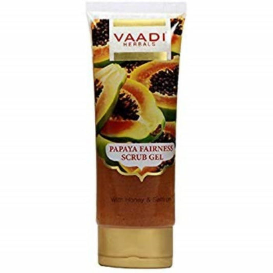 Vaadi Herbals Papaya Fairness Scrub Gel with Honey and Saffron - Limited Time Offer