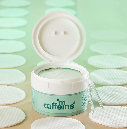 mCaffeine 2% Salicylic Acid Serum Clear Skin Acne Pads - Acne & Oil Control with Matcha Tea - mCaffeine