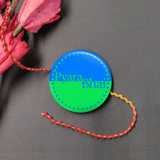 Indianvibez Pyara Bhai Metal Rakhi with Fridge Magnet - Kids Rakhi - Swadesiicart