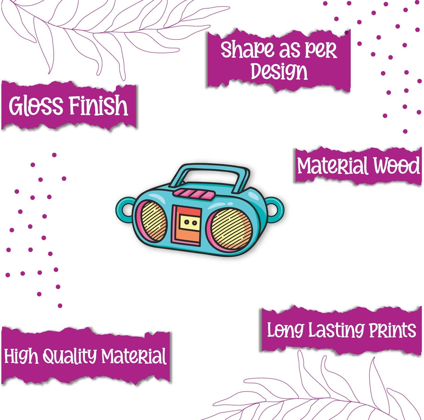 Indianvibez Radio Wooden Rakhi, Quirky Retro Rakhi for Brother - Kids Rakhi - Swadesiicart