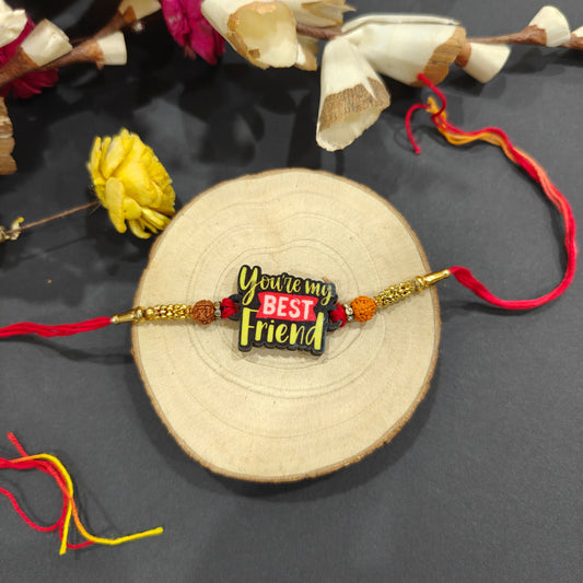 Indianvibez You are my best Friend Wooden Rakhi, Rakhi for Brother India - Kids Rakhi - Swadesiicart