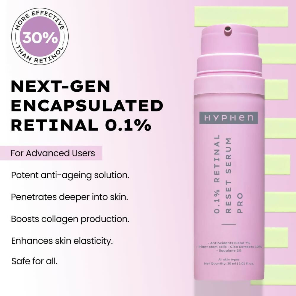 Hyphen By Kriti Sanon Golden Hour Glow Serum & 0.1% Retinal Reset Serum Pro Combo | Swadesiicart
