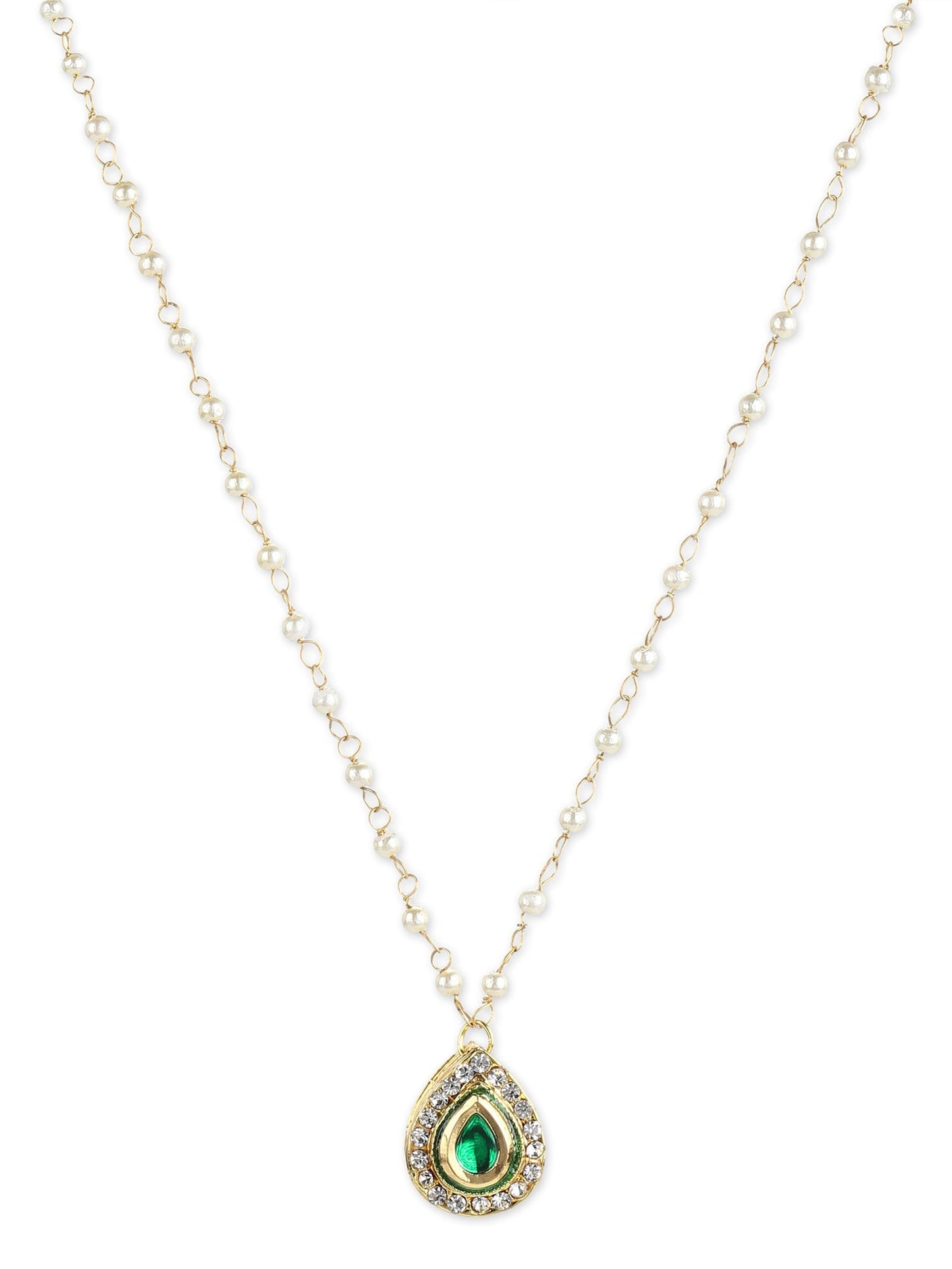 Gold-Polished White Brass Necklace - Ruby Raang | Swadesiicart