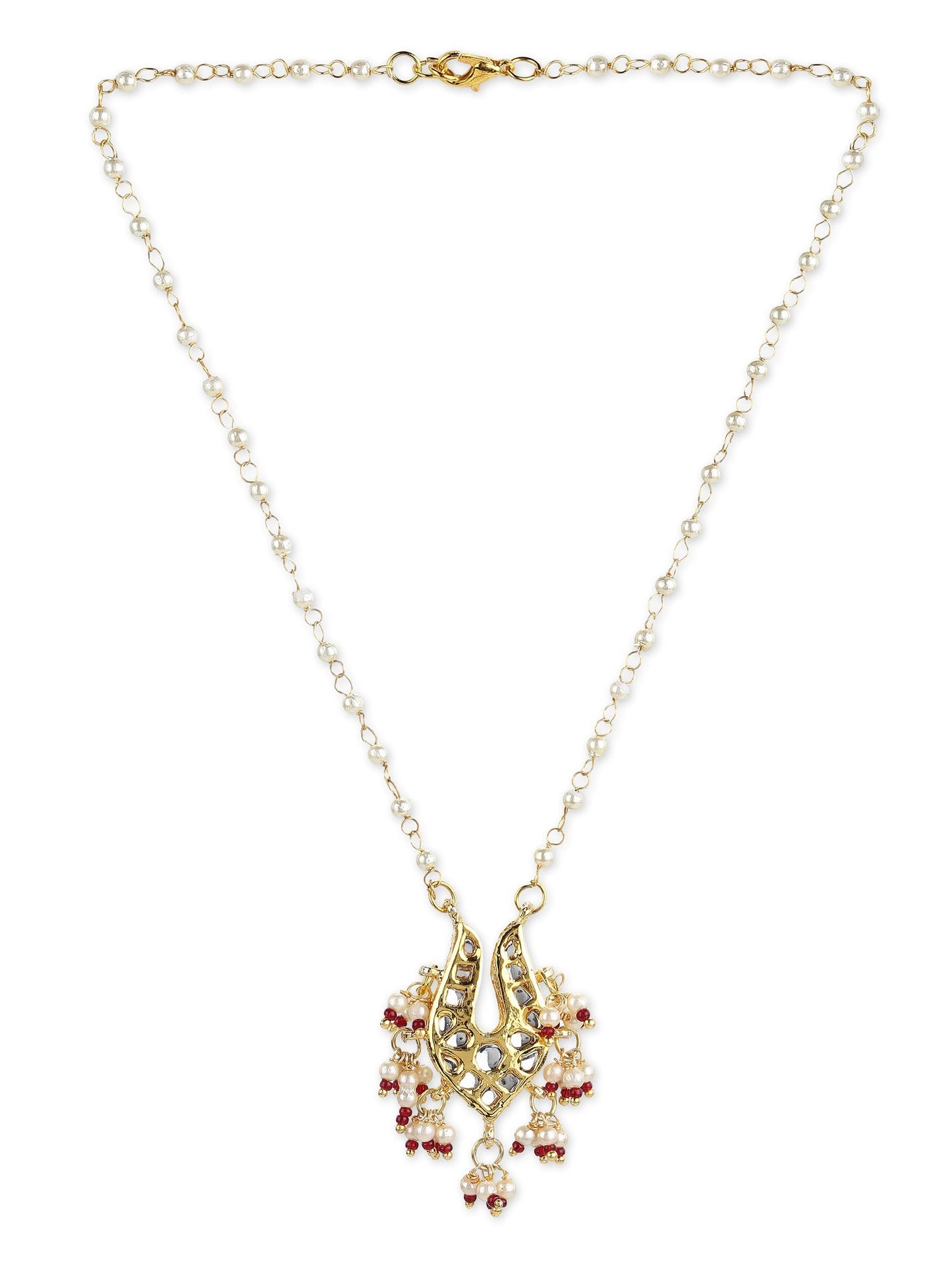 Gold-Polished Brass Necklace - Ruby Raang | Swadesiicart