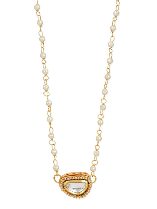 Gold-Polished White Brass Chain - Ruby Raang | Swadesiicart