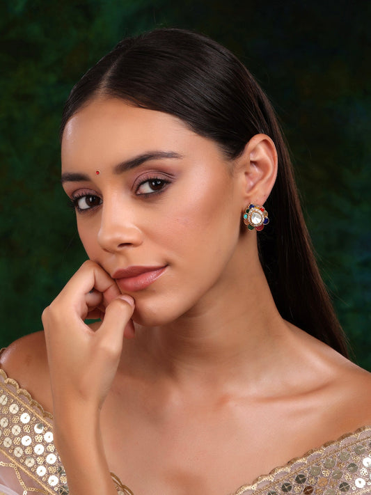 Teardrop Multi Studs - Ruby Raang - Swadesiicart