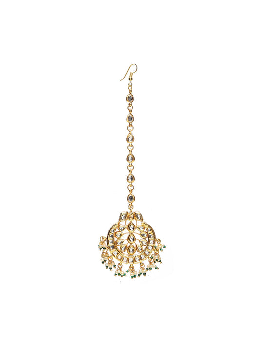 Kundan Chand Maang Tikka - Ruby Raang | Swadesiicart