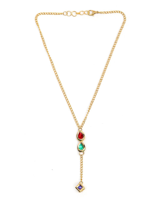 Multi Meenakari Kundan Necklace - Ruby Raang