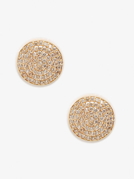 Rose Gold Contemporary Studs Earrings - Ruby Raang - Swadesiicart