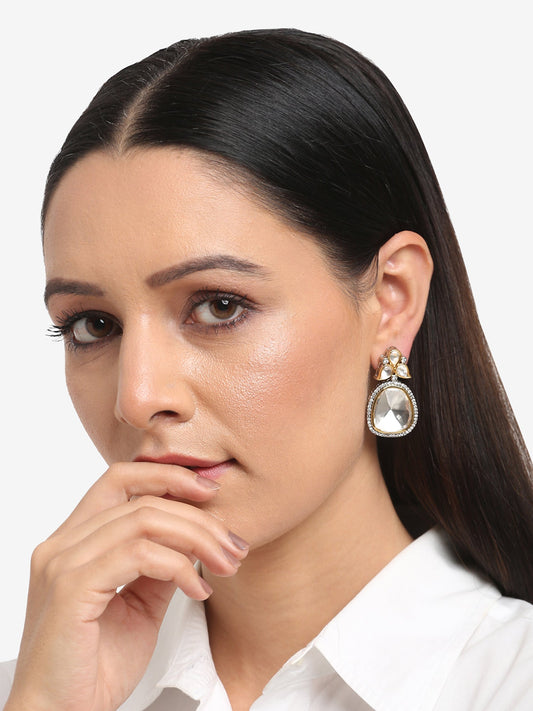 Silver-Toned Contemporary Studs Earrings - Ruby Raang - Ruby Raang Studio