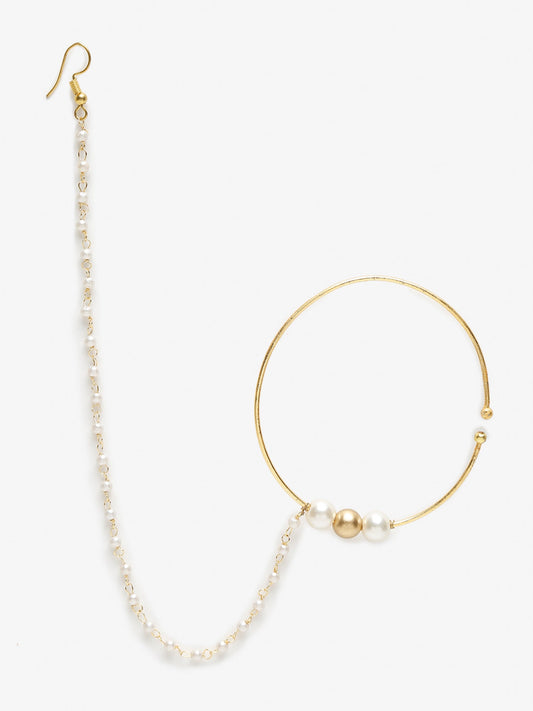 Women's Pearl Nose Ring - Ruby Raang | Swadesiicart