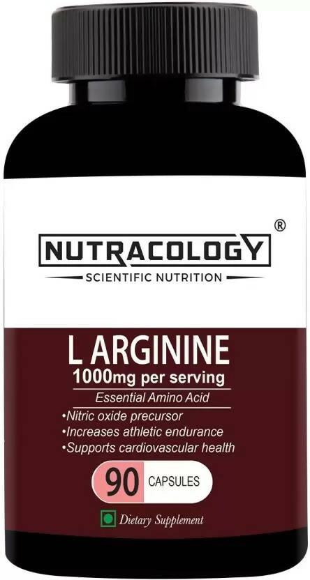 Nutracology L Arginine 1000mg Nitric Oxider Booster For Muscle Gain & Strength Capsules | Swadesiicart