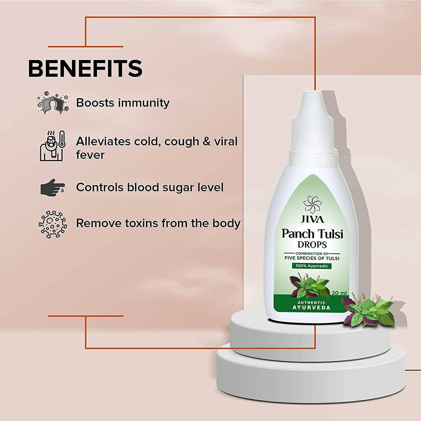 Jiva Ayurveda Tulsi Drops - Swadesiicart