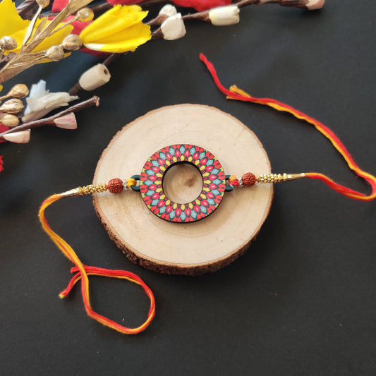 Indianvibez Alphabet O Wooden Rakhi - Kids Rakhi - Swadesiicart