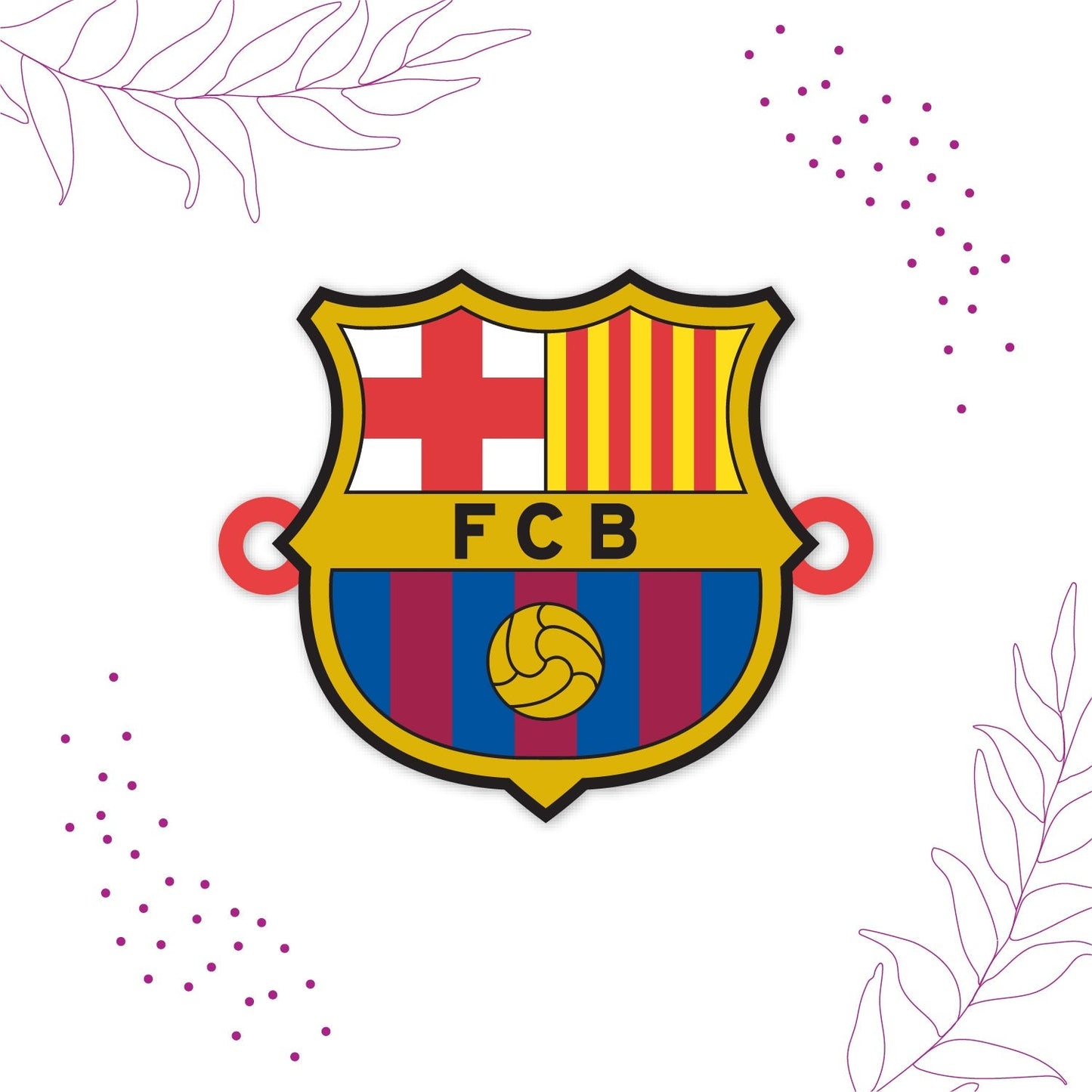 Indianvibez FC Barcelona Wooden Rakhi with Rudraksha, Barca Rakhi for Bro, Shop India - Kids Rakhi - Swadesiicart