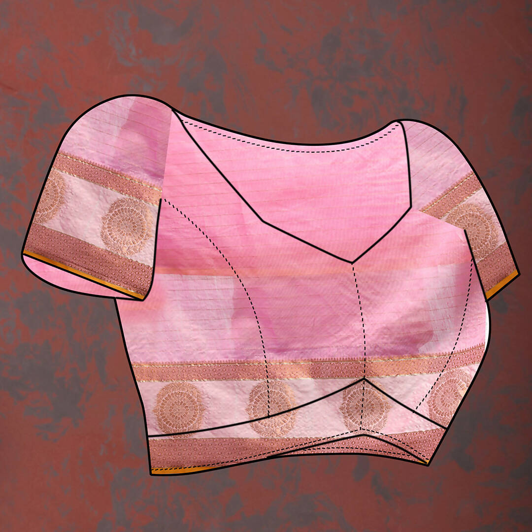 Lorenvalley Fashion Pink Cotton with Woven Design Zari Weaving Saree - Swadesiicart