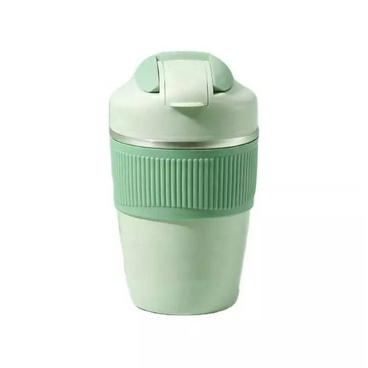 Wosta Travel Coffee Mug with Lid and Straw Tumbler - 480ml (Green) - Swadesiicart